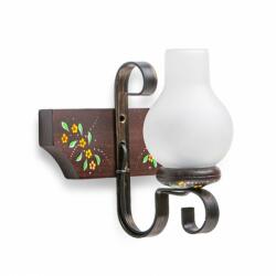 LemnLights Aplica de perete fabricata manual din lemn wenge pictat Queen (WOOD-QU-AP1 wenge pictat)