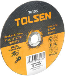TOLSEN TOOLS Disc plat de taiere (metal si otel inoxidabil) 230x2.0x22 mm (76107)