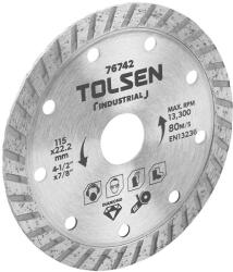 TOLSEN TOOLS Lama de taiere diamantata (Industrial) 115x22.2 mm 10 mm Max (76742) Disc de taiere