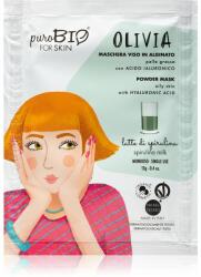 puroBIO Cosmetics Olivia Spirulina Milk mască exfoliantă în pulbere 13 g Masca de fata