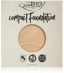 puroBIO Cosmetics Compact Foundation компактна пудра и фон дьо тен резервен пълнител SPF 10 цвят 02 9 гр