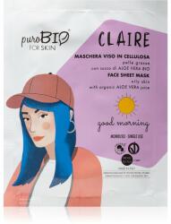 puroBIO Cosmetics Claire Good Morning masca de celule cu efect hidratant si linistitor cu aloe vera 15 ml