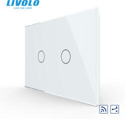 LIVOLO Intrerupator tactil dublu cap scara cruce wireless Livolo, standard italian -serie noua (VL-FC2SR-3G-P901-3W)