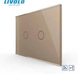 LIVOLO Intrerupator tactil dublu cap scara cruce wireless Livolo, standard italian -serie noua (VL-FC2SR-3G-P901-3A)