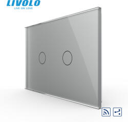 LIVOLO Intrerupator tactil dublu cap scara cruce wireless Livolo, standard italian -serie noua (VL-FC2SR-3G-P901-3I)