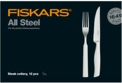 Fiskars ALL STEEL steak evőeszköz készlet, 12 részes (1054800)