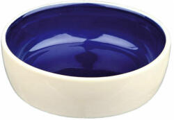 TRIXIE Ceramic Bowl - kerámia tál (fehér, kék) macskák részére (0, 3l /Ø13cm)