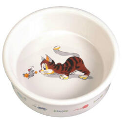 TRIXIE Ceramic Bowl - kerámia tál (fehér, mintás) macskák részére (0, 2l /Ø12cm) - petguru - 2 196 Ft