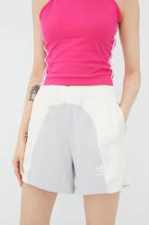 adidas Originals rövidnadrág Adicolor HC7038 női, szürke, mintás, magas derekú - szürke 36
