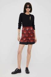 Sisley rövidnadrág női, piros, mintás, magas derekú - piros 36 - answear - 15 990 Ft