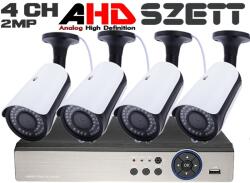  4 KAMERÁS 2MP FULL HD 2.8 mm, AHD KÜLTÉRI CSŐ KAMERA RENDSZER, 30M INFRÁVAL