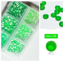 1680 darabos kristály strassz készlet 6 féle méretben - Neon green -