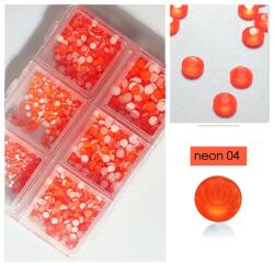 1680 darabos kristály strassz készlet 6 féle méretben - Neon coral -