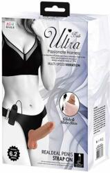 Debranet Strap On Femei Ultra Passionate Harness cu Vibratii 16 cm