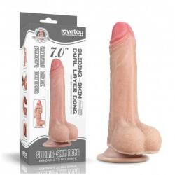 Lovetoy Dildo Realistic Sliding Skin Bendable Densitate Dubla 18 cm Dildo