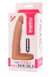 Lovetoy Strap On Barbati cu Vibratii Ultra Soft Double-Vibrating 18 cm