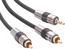 Eagle Cable 100871116 Deluxe II Mini 3, 5 mm jack - 2xRCA kábel, 1, 6 m (100871116)