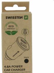 SWISSTEN CL Adapter Swissten 2x USB 4, 8A, fekete (20115000ECO)