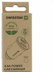 SWISSTEN CL Adapter Swissten 2x USB 4, 8A, Ezüst (20115100ECO)