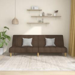vidaXL Canapea extensibilă cu 2 locuri, maro, textil (337481) Canapea