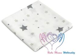 Muszlin pamut prémium textilpelenka 70 x 80 cm - Szürke csillag