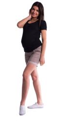 Be MaaMaa Maternitate pantaloni scurți cu elastic benzi - bej