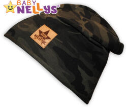 Baby Nellys Bumbac baby pălărie Armata Baby Nellys ® - verde, 48-52