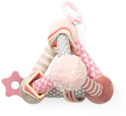 BabyOno Pluș educațional jucărie agățată Piramidă - roz