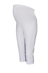 Be MaaMaa Maternitate 3/4 pantaloni cu banda elastica in talie - alb