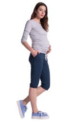 Be MaaMaa Maternitate modernă 3/4 pantaloni cu buzunare - marina