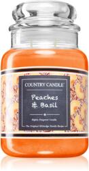 The Country Candle Company Farmstand Peaches & Basil lumânare parfumată 680 g
