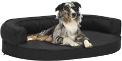 vidaXL Saltea ergonomică pat de câini, negru, 75x53 cm, aspect de in (171308) - comfy