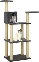 vidaXL Ansamblu pisici, stâlpi din funie sisal, gri închis, 119 cm (171429) - comfy