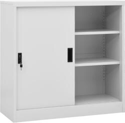 vidaXL Dulap de birou cu ușă glisantă, gri deschis, 90x40x90 cm, oțel (335951)