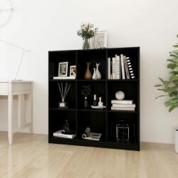 vidaXL Bibliotecă/Separator cameră negru 104x33, 5x110cm lemn masiv pin (809976) - comfy