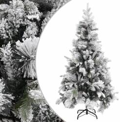 vidaXL Brad de Crăciun cu zăpadă & conuri, 225 cm, PVC&PE (340532) - comfy