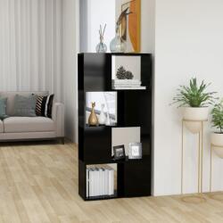 vidaXL Bibliotecă/Separator cameră, negru extralucios, 60x24x124, 5 cm (809087) - comfy