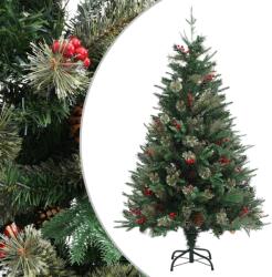 vidaXL Brad de Crăciun cu conuri de pin, verde, 120 cm, PVC&PE (340525) - comfy