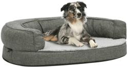 vidaXL Saltea ergonomică pat de câini, gri, 75x53 cm, aspect in/fleece (171299) - comfy
