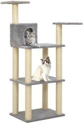 vidaXL Ansamblu pisici, stâlpi din funie sisal, gri deschis, 119 cm (171428) - comfy