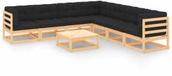 vidaXL Set mobilier de grădină cu perne, 8 piese, lemn masiv pin (3083839)