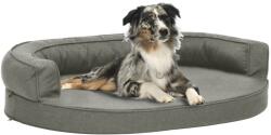 vidaXL Saltea ergonomică pat de câini, gri, 75x53 cm, aspect de in (171296) - comfy