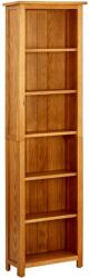 vidaXL Bibliotecă cu 6 rafturi, 52x22x180 cm, lemn masiv de stejar (331742) - comfy