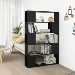 vidaXL Bibliotecă/Separator cameră, negru, 100x24x155 cm, PAL (809198) - comfy