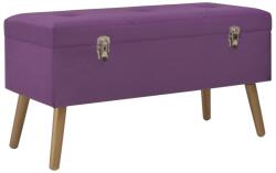 vidaXL Bancă cu un compartiment de depozitare, violet, 80 cm, catifea (329931) - comfy