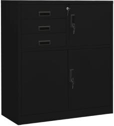 vidaXL Dulap de birou, negru, 90x40x102 cm, oțel (336407) Dulap arhivare