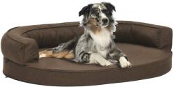 vidaXL Saltea ergonomică pat de câini, maro, 75x53 cm aspect in/fleece (171302) - comfy
