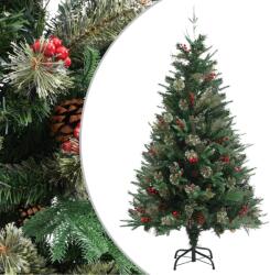 vidaXL Brad de Crăciun cu conuri de pin, verde, 150 cm, PVC&PE (340526) - comfy