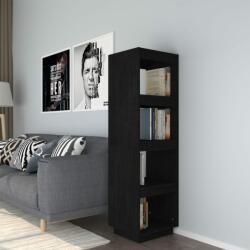 vidaXL Bibliotecă/Separator cameră negru 40x35x135 cm lemn masiv pin (810853) - comfy