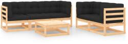 vidaXL Set mobilier de grădină cu perne, 6 piese, lemn masiv pin (3083743)